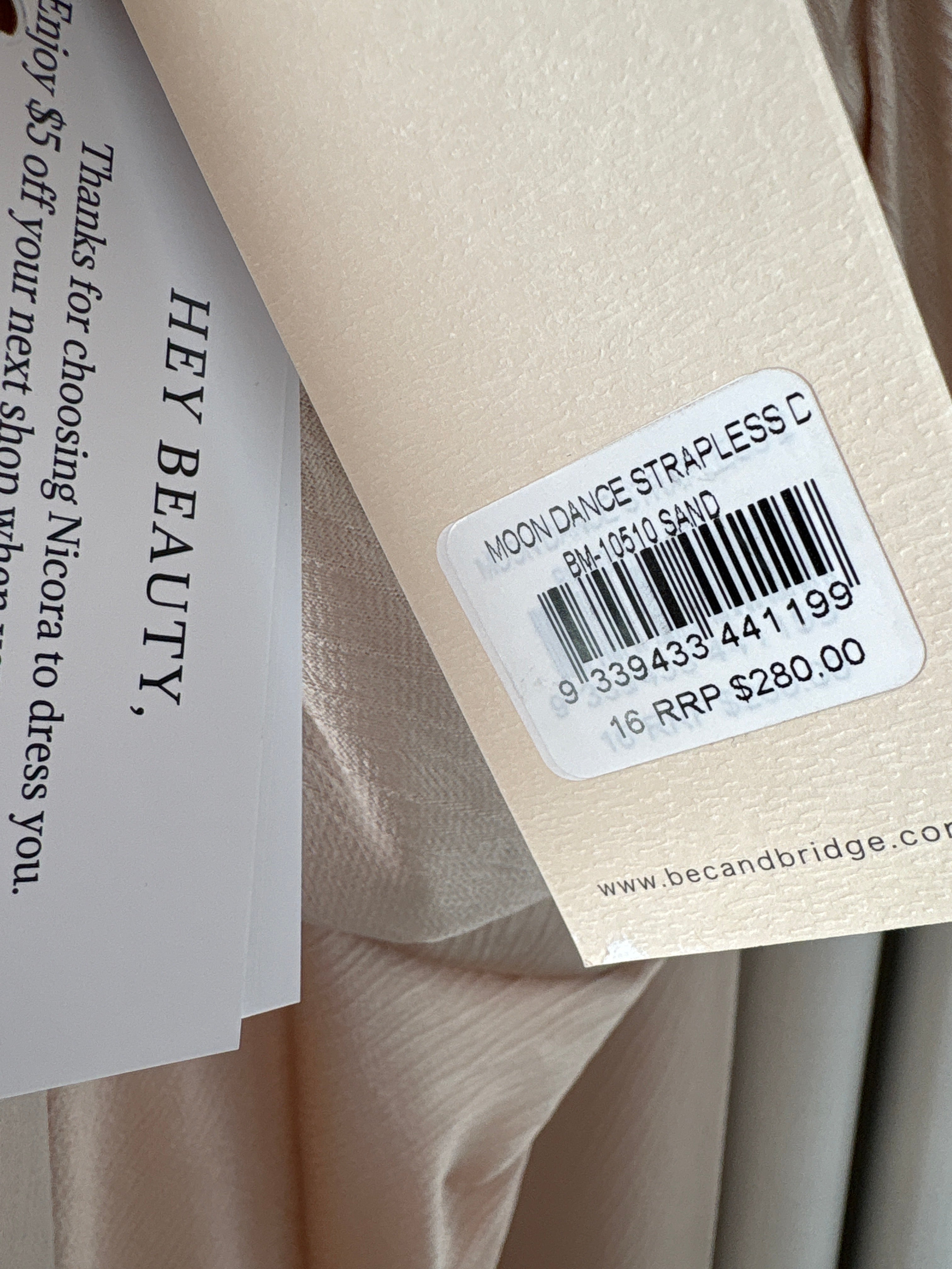 Bec & Bridge | Moon Dance Strapless | size 16 | RRP $280