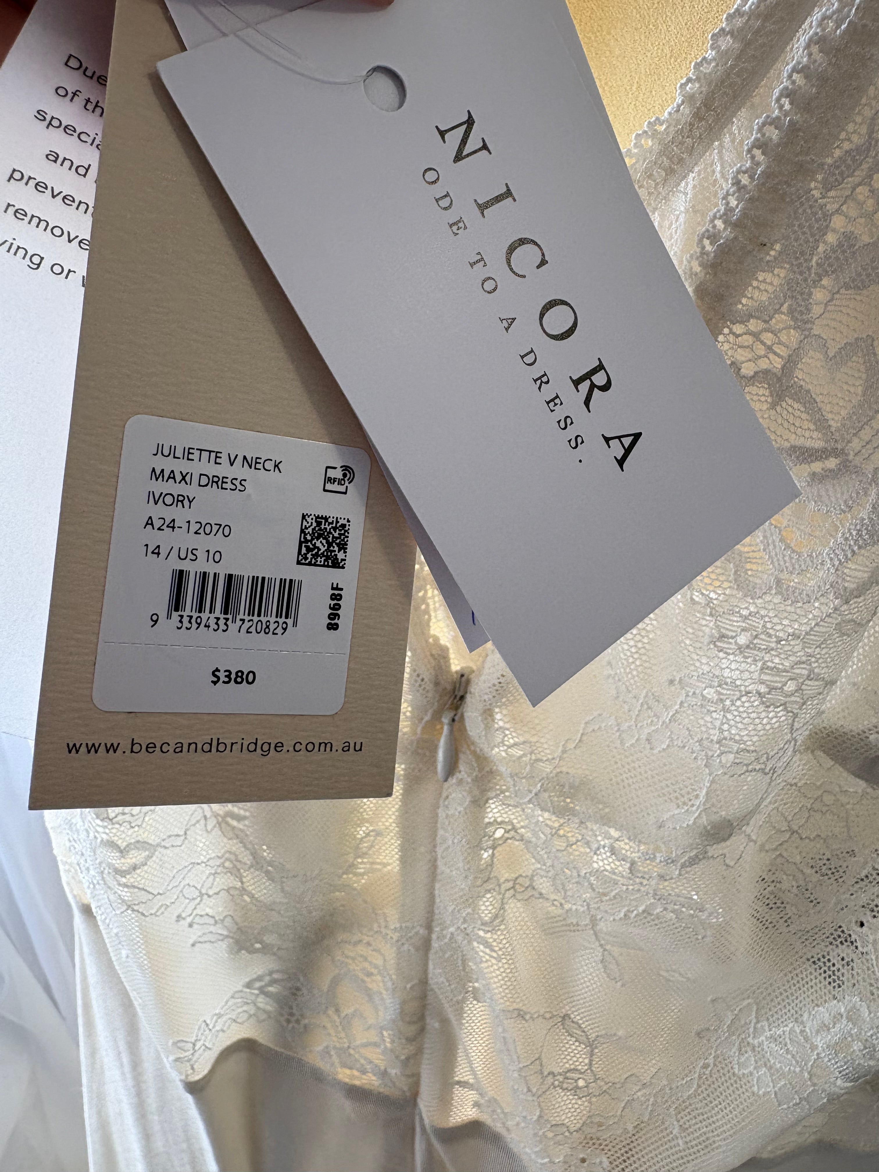 Bec & Bridge | Juliette | size 14 | RRP $380